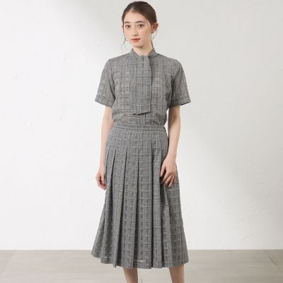 【ぽちぽち様】22商品極美品　ウールブラウス　34 グレー　ハイネック はちみつ堂ぽわん袖のブラウス | soulberry