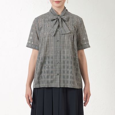シズルチェック ボウタイブラウス | AMACA (Women)/アマカ | 三越