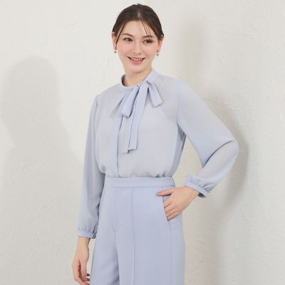 ＜AMACA (Women)＞２ＷＡＹカルゼボウタイブラウス