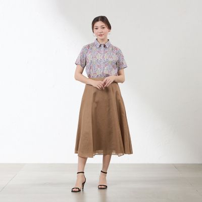 LIBERTY】KENSINGTON PARK シャツカラーブラウス