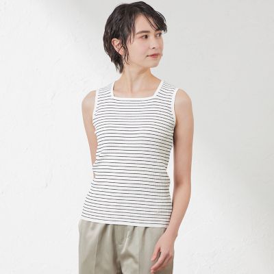 ＜AMACA (Women)＞レーヨンストレッチタンクトップ