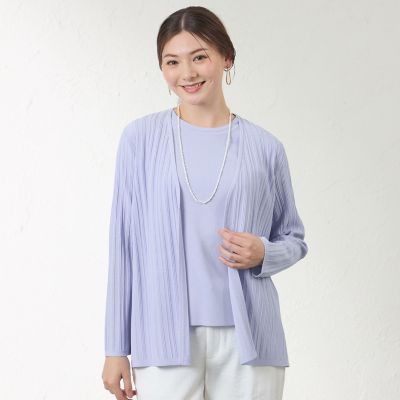 ＜AMACA (Women)＞ドライレーヨンストレッチ　着流しカーディガン