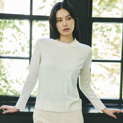 レース襟ニット | AMACA (Women)/アマカ | 三越伊勢丹オンラインストア