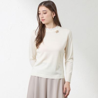 レース襟ニット | AMACA (Women)/アマカ | 三越伊勢丹オンラインストア