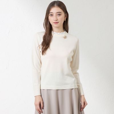 レース襟ニット | AMACA (Women)/アマカ | 三越伊勢丹オンラインストア