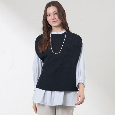 カノコ柄ニットベスト | AMACA (Women)/アマカ | 三越伊勢丹オンライン