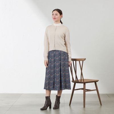 【美品】AMACA 編み マキシ丈 カーディガン 38 M ベージュ 透かし編みカーディガン | 京都通販ミセスのファッション館・本店