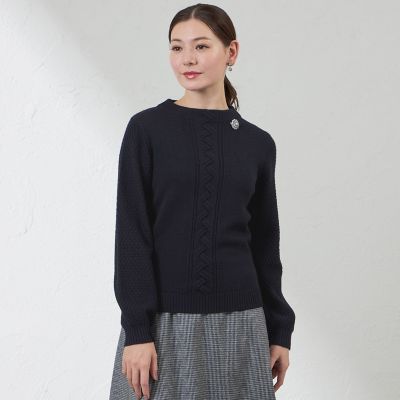 ウォッシャブルウールケーブルニット | AMACA (Women)/アマカ | 三越