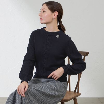 ウォッシャブルウールケーブルニット | AMACA (Women)/アマカ | 三越