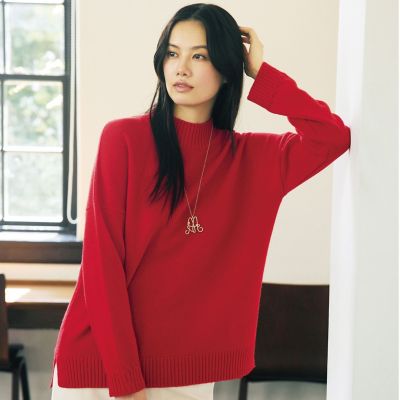 ＜AMACA (Women)＞ウォッシャブルマルチウールニット