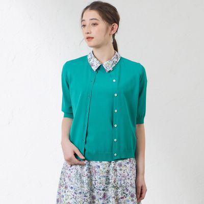 ＜AMACA (Women)＞ブライトレーヨンカーディガン