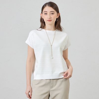 ＜AMACA (Women)＞シャドーボーダーニット