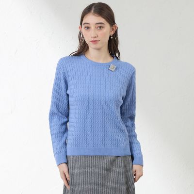 ゆか　正規品　ラメケーブルニットプルオーバー ラメケーブルニット | AMACA (Women)/アマカ | 三越伊勢丹オンライン