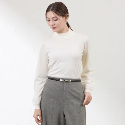 ＜AMACA (Women)＞ライトバルキーシャーリングニット