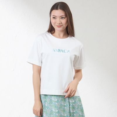 花文字Tシャツ | AMACA (Women)/アマカ | 三越伊勢丹オンラインストア