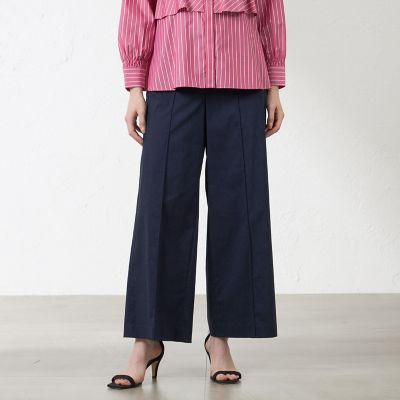 ＜AMACA (Women)＞シャンブレーデニム　ワイドパンツ