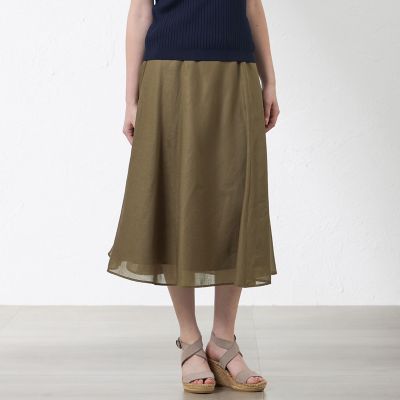 ＜AMACA (Women)＞【ＷＥＢ・一部店舗限定】ポリエステルオーガンジーフリルスカート