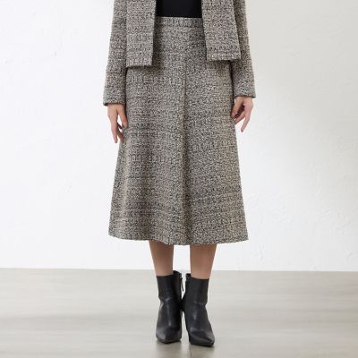 ＜AMACA (Women)＞【Ａｎｎｉｖｅｒｓａｒｙ　Ｐｉｅｃｅ】【尾州素材】ツイードスカート