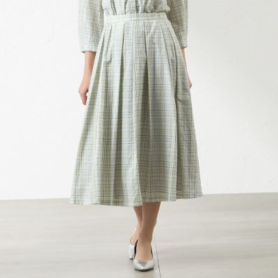 ＜AMACA (Women)＞レオファインチェック　タックスカート