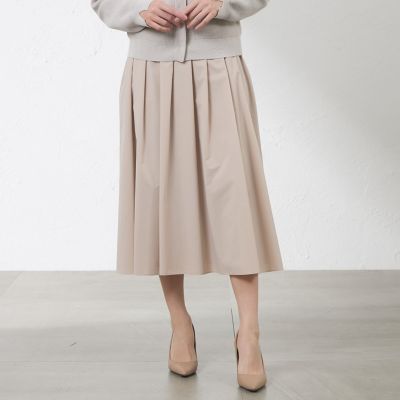 TEXBRID（R）×ダントツ撥水（R）】タックフレアスカート