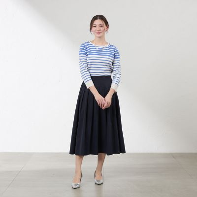 TEXBRID（R）×ダントツ撥水（R）】タックフレアスカート