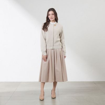 TEXBRID（R）×ダントツ撥水（R）】タックフレアスカート