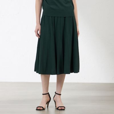 ライトレーヨンストレッチアイレット柄ニットスカート | AMACA (Women