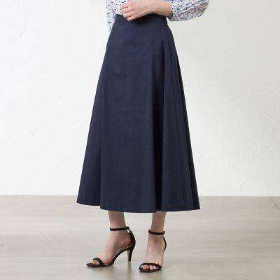 ＜AMACA (Women)＞シャンブレーデニムフレアスカート