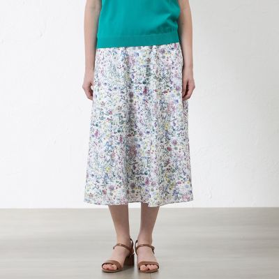 ＜AMACA (Women)＞【Ａｎｎｉｖｅｒｓａｒｙ　Ｐｉｅｃｅ】ワイルドフラワーフレアスカート