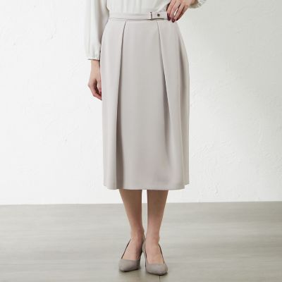 ＜AMACA (Women)＞トリアセテートコンパクトＡラインスカート