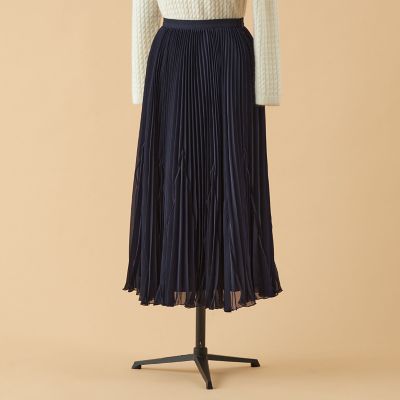 ＜AMACA (Women)＞【ＷＥＢ・一部店舗限定】【ＡＴＥＬＩＥＲ　ＣＯＬＬＥＣＴＩＯＮ】ジョーゼットプリーツスカート