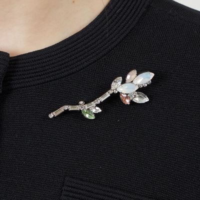 ＜AMACA (Women)＞ガラスフラワーブローチ