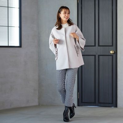 ゆう　新品未使用　ELLIE ギンガムチェックパンツ　グレー　Mサイズ 新品未使用ELLIE ギンガムチェックパンツグレーMサイズ