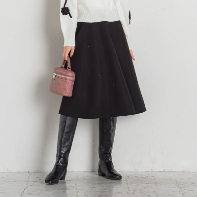 【大きいサイズ】メルトンサーキュラースカート≪手洗い可能≫