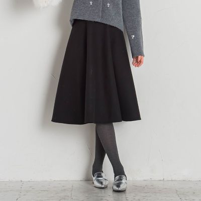 【大きいサイズ】メルトンサーキュラースカート≪手洗い可能≫