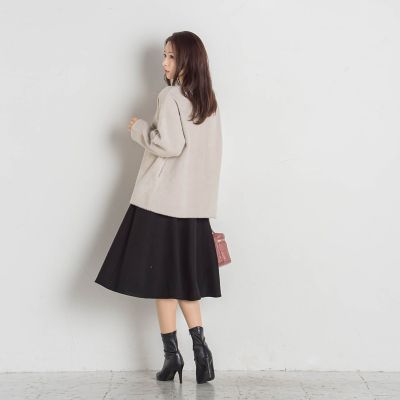 【大きいサイズ】メルトンサーキュラースカート≪手洗い可能≫