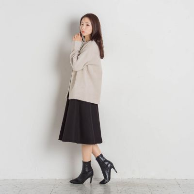 【大きいサイズ】メルトンサーキュラースカート≪手洗い可能≫