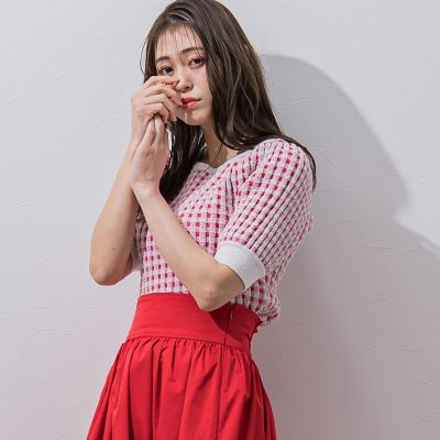 【大きいサイズ】ギンガムプルオーバー≪手洗い可能≫