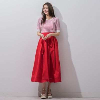 【大きいサイズ】ギンガムプルオーバー≪手洗い可能≫