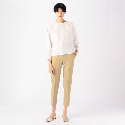 パウダリーシルク　バックギャザーブラウス