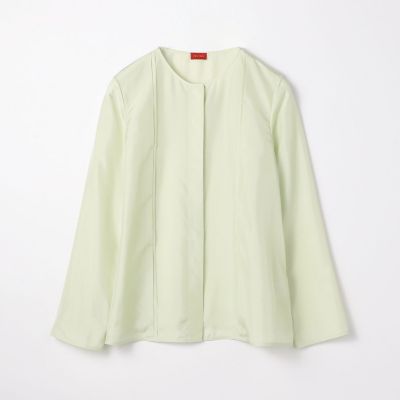 パウダリーシルク　フロントタックシャツ