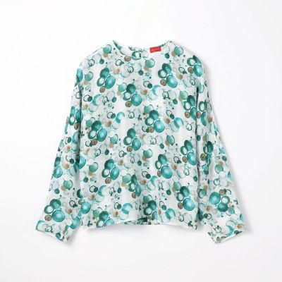 ベジタブルプリント　バックギャザーブラウス