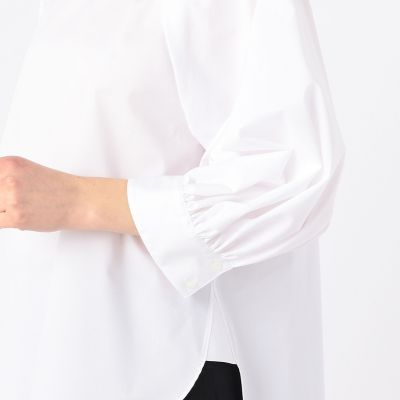 バイオツイル　ネックタックブラウス