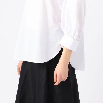バイオツイル　ネックタックブラウス