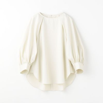 バイオツイル　ネックタックブラウス