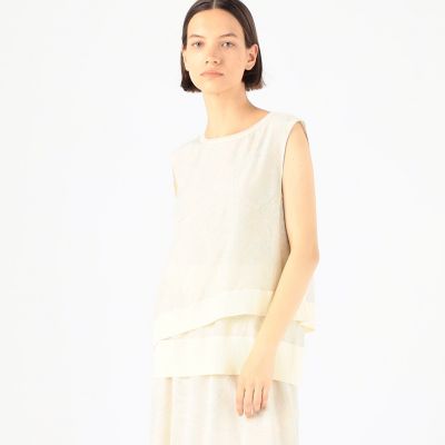 maison TOMORROWLAND/メゾン トゥモローランド コットンシルクペイズリープリント　レイヤードブラウス