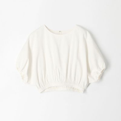 ラミーレーヨン　クロップドブラウス