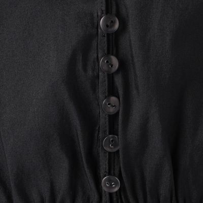 エアリーオーガンザ　クロップドギャザーブラウス