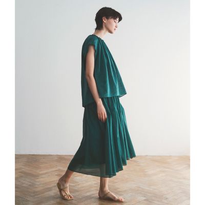 ＜maison TOMORROWLAND＞コットンシルクローン　ネックギャザーブラウス