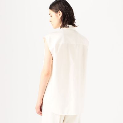 コットンシルクリネン　フレンチスリーブシャツ